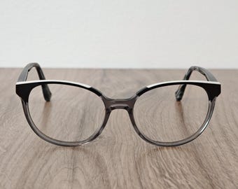 Etnia Barcelona Hannah Bay Eyeglasses Frames Black x White Full Rim Acetate