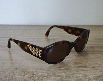Vintage VALENTINO V602 Women's Tortoise Shell Sunglasses Made in Italy - c. 1980's