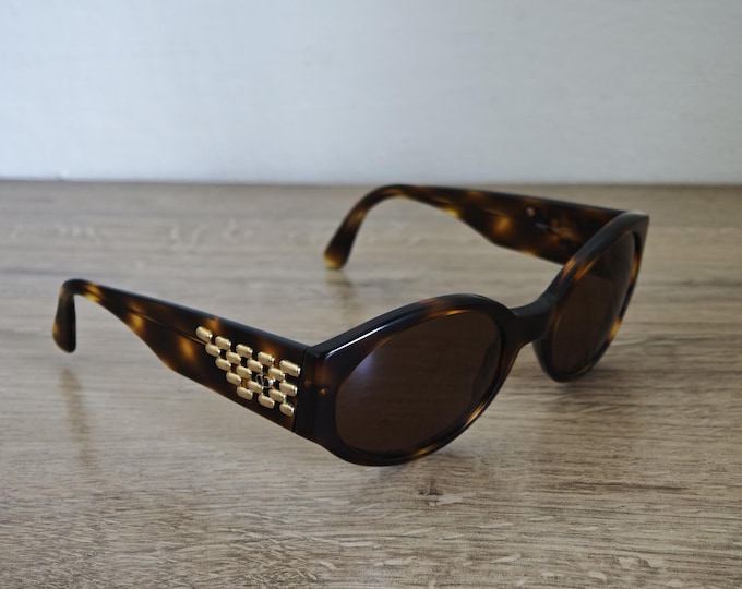 Vintage VALENTINO V602 Women's Tortoise Shell Sunglasses Made in Italy - c. 1980's