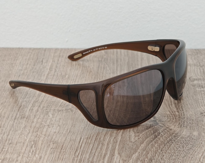 Tom Ford TF14 Kennedy Sunglasses – Brown Wrap Around Acetate Frame - Y2K