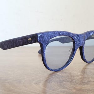 Vintage Alain Mikli A.M.88 0133 Blue Marble Sunglasses Hand Made in France RARE