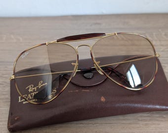 Ray Ban B&L Leathers Shooter 62mm Vintage Sunglasses - Etsy