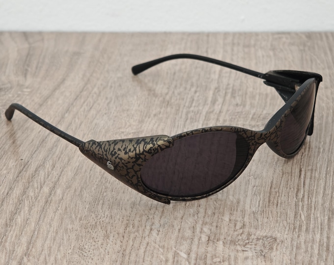 Bolle Naja Wrap Around Sunglasses - France c. 1990s - 2000s (Y2k) - RARE