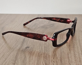 VERSACE Medusa mod. 3104 Cherry Marble Eyeglasses Frames Made in Italy - NOS