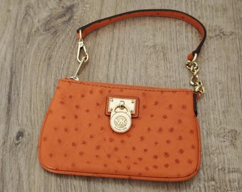 Michael Kors Ostrich Leather Mini Hand Bag