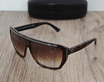 John Galliano JG 43 Tortoise Shield Sunglasses Made in Italy - Y2K