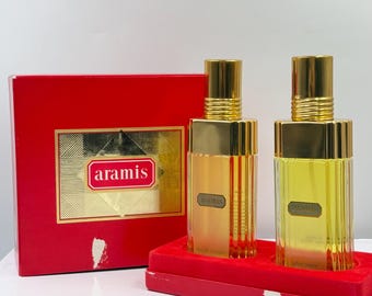 Vintage Aramis Men's Fragrance Set – 75ml Cologne & After Shave, 1970s/80s Red Box
