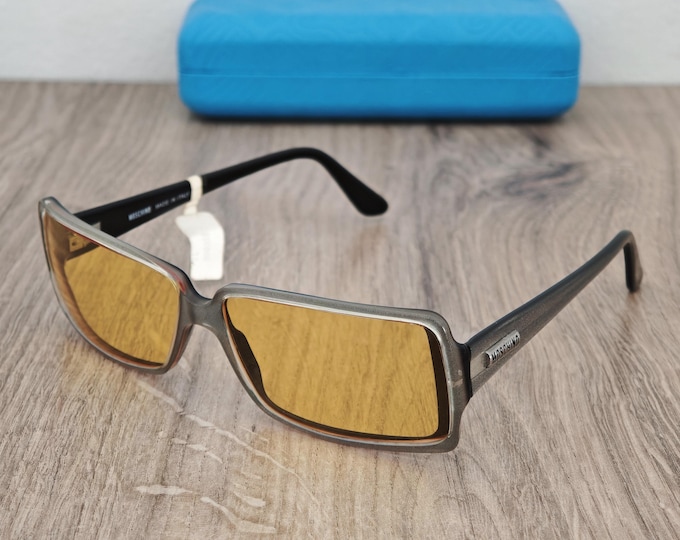 Moschino M 3651-S Square Yellow Sunglasses Made in Italy - c. 2000's (Y2K)