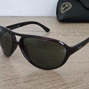 Ray-Ban RB 4090 Aviator Solglasögon Tillverkade i Italien - NOS - Utgången modell bild 2