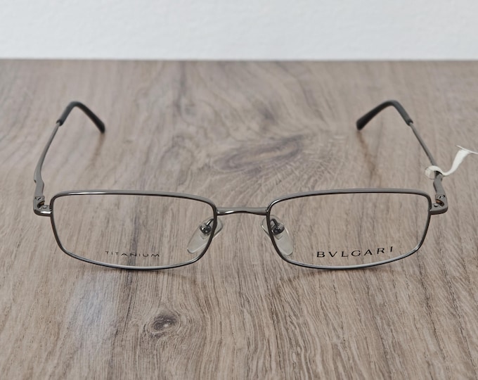 BVLGARI Titanium 191-T Men's Gunmetal Full Rim Eyeglasses Frames - NOS