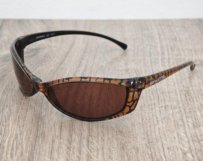 Arnette Swinger 250-9044 Wrap Around Sunglasses - Italy c. 1990s - 2000s (Y2K) - Rare Print