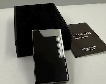 Ronson Eloquence Work Of Art 26 Petrol Lighter Black Finish