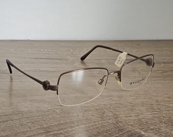 BVLGARI 259 162 Half Rim Eyeglasses Frames Made in Italy - NOS