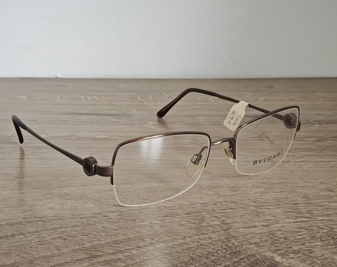 BVLGARI 259 162 Half Rim Eyeglasses Frames Made in Italy - NOS