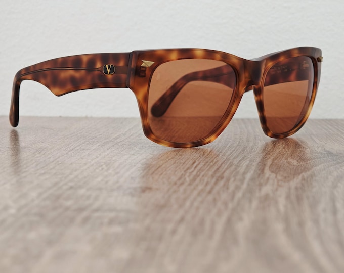VALENTINO 548 Vintage Tortoise Shell Sunglasses Made in Italy