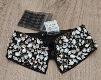 Authentic Karl Lagerfeld Rhinestone Collar - size M/L