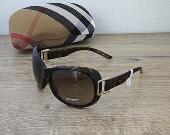 BURBERRY B4048 Gradient Brown Sunglasses - Tortoise Oversized - Made in Italy - NOS