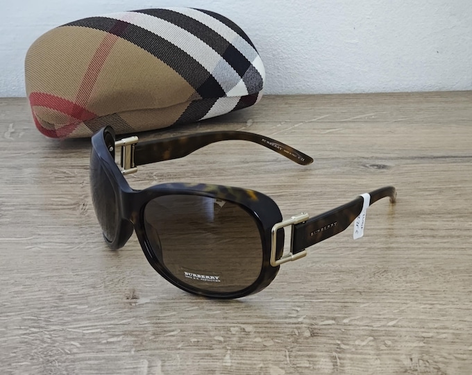 BURBERRY B4048 Gradient Brown Sunglasses - Tortoise Oversized - Made in Italy - NOS