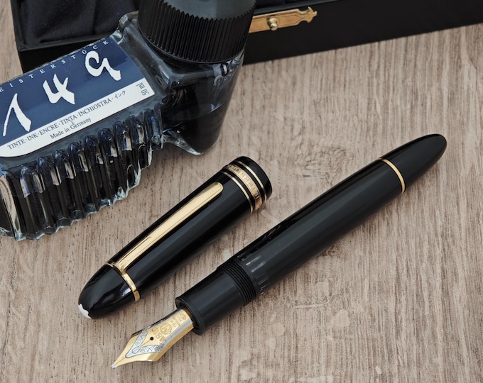 Authentic Montblanc Meisterstuck 149 Diplomat Fountain Pen - Gold 18K Tri-color Nib