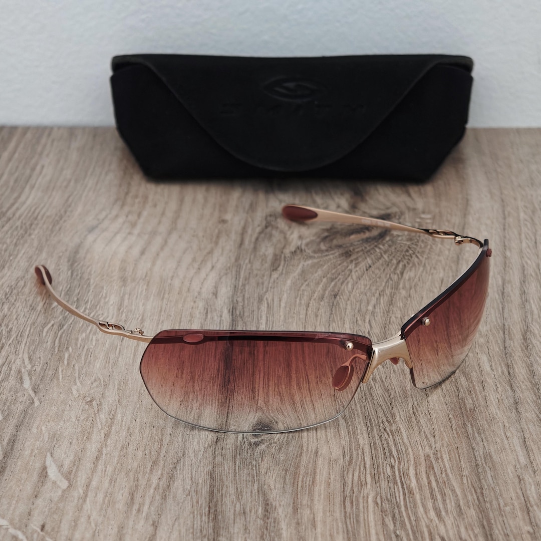 Smith TLT Optics STUDIO Shiny Gold Rimless Sunglasses - NOS - Y2K - Etsy