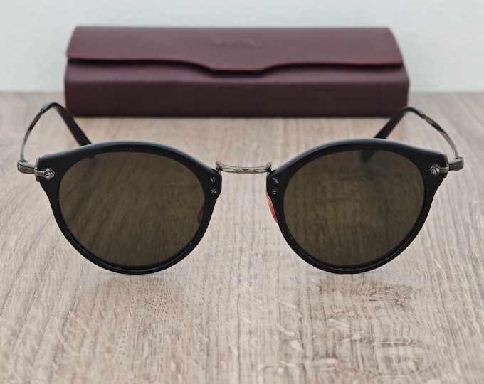 Oliver Peoples OP-505 Sun Round Sunglasses - Vintage Glass Lenses