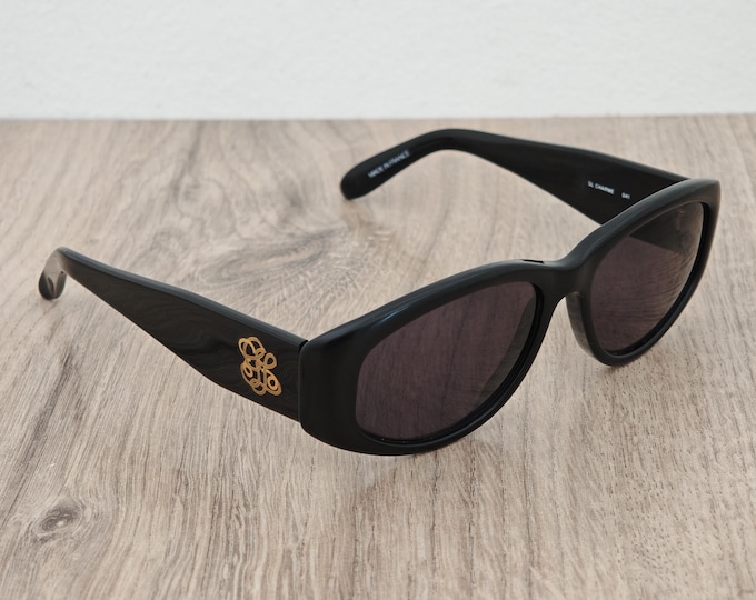 Guy Laroche Paris GL Charme 041 Black Sunglasses Made in France - c. 1980's - 1990's Designer Glasses