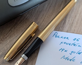 Pluma estilográfica Parker 75 Insignia Cisele - Plumín de oro de 14 quilates (F) Fabricada en EE. UU.