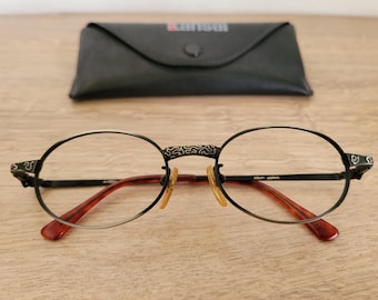 Vintage Kansai Yamamoto Oval Eyeglasses Frames Made in Japan