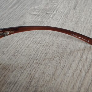 Gafas de sol VERSACE 4114 de gran tamaño con diseño de llave griega para mujer, fabricadas en Italia - NOS - c. 2000 imagen 9