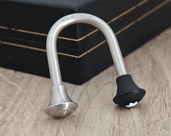 Montblanc Keychain Made in Germany - Steel & Rubber Keyring