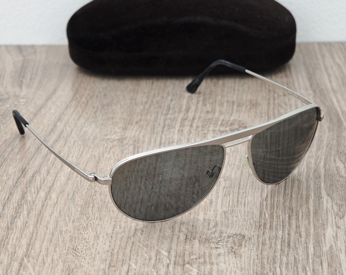 Tom Ford TF207 William Sunglasses - Silver Mirror Metal Aviator