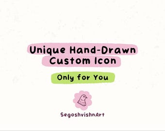 Hand-Drawn Custom Illustration, Personalized Line Art Icon, Custom Doodle Drawing