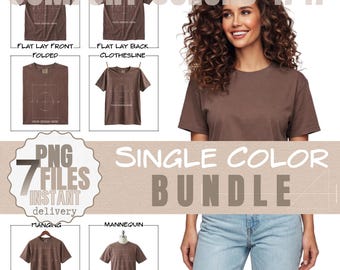 Comfort Farben T-Shirt Mockup | 1717 Schweres Modell | Espresso, Savannah Farben