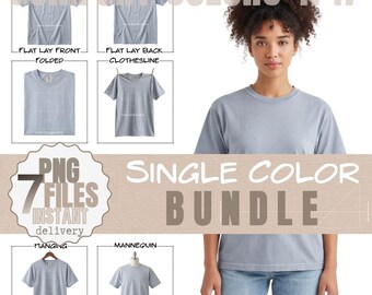 Comfort Farben T-Shirt Mockup | 1717 Schweres Modell | Diamant + Granit