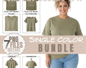 Comfort Farben T-Shirt Mockup | 1717 Schweres Modell | Ashley & Khaki