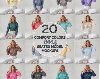 Comfort Colors 6014 Langarm-TShirt Mockup Bundle | 20 Mockup Bilder (Digitaler Download)