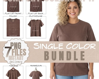 Comfort Farben T-Shirt Mockup | 1717 Schweres Modell | Ashley & Espresso