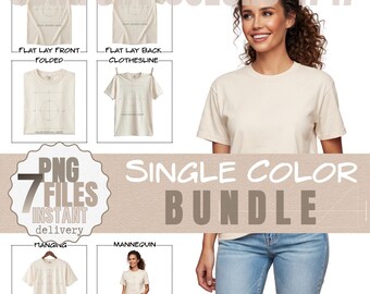 Comfort Farben T-Shirt Mockup | 1717 Schweres Modell | Elfenbein, Savannah