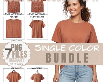 Comfort Farben T-Shirt Mockup | 1717 Schweres Modell | Savannah, Yamswurzel Farben