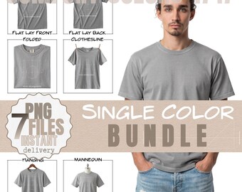Comfort Farben T-Shirt Mockup | 1717 Schweres Modell | Grau, Marc Colors