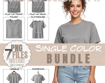 Comfort Farben T-Shirt Mockup | 1717 Schweres Modell | Grau, Savannah