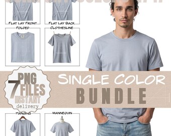 Comfort Farben T-Shirt Mockup | 1717 Schweres Modell | Granit + Marc