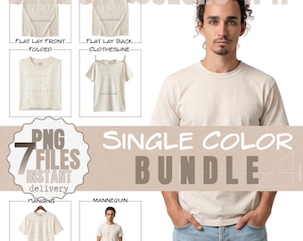 Comfort Farben T-Shirt Mockup | 1717 Schweres Modell | Elfenbein, Marc