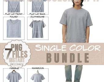Comfort Farben T-Shirt Mockup | 1717 Schweres Modell | Granit & Jinu Colors