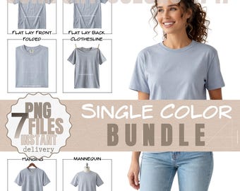 Comfort Farben T-Shirt Mockup | 1717 Schweres Modell | Granit & Savannah