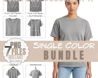 Comfort Farben T-Shirt Mockup | 1717 Schweres Modell | Diamant, Grau