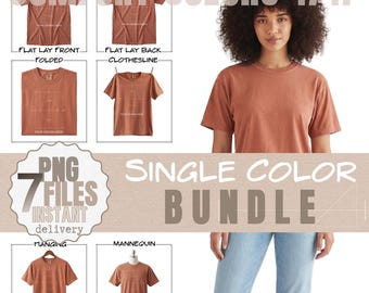 Comfort Farben T-Shirt Mockup | 1717 Schweres Modell | Diamant, Garnfarben