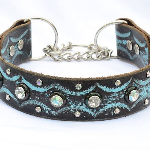 western bling dog collars