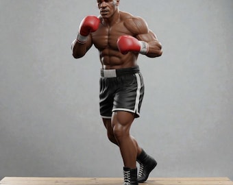 Mike Tyson 3D-modell: Mike Tyson STL-fil, Boxare 3D-modell, Fighter STL-fil, Mike Tyson-staty