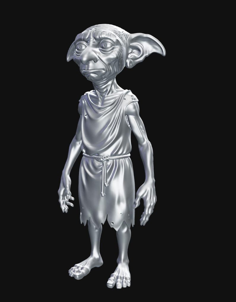 Dobby 3D Model : Dobby STL File , Harry Potter 3D Model , Harry Potter STL File , High Quality 3D Model , Dobby 3D Print File image 8